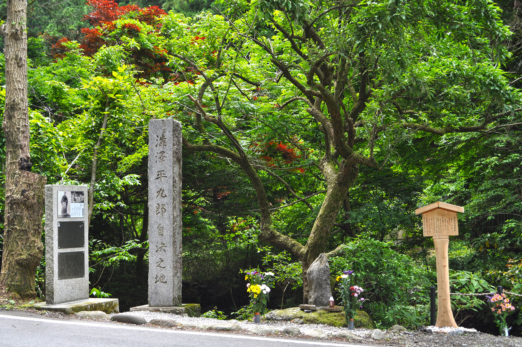 渋沢平九郎自決の地