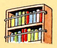 (イラスト)本棚の本を固定