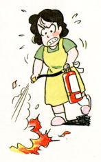(イラスト)初期消火