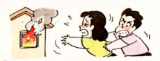 (イラスト)いったん逃げ出したら、再び中にはもどらない