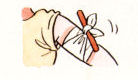 (イラスト)止血帯を使う