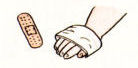 (イラスト)冷やしたあとガーゼでおおう