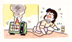 (イラスト)電気製品からの出火