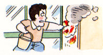 (イラスト)風呂場からの出火