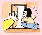 (イラスト)外へ逃げる時は落ち着いて