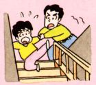 (イラスト)2階から階下に降りない
