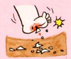 (イラスト)裸足で歩かない