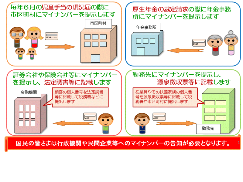 （画像）マイナンバーの利用例